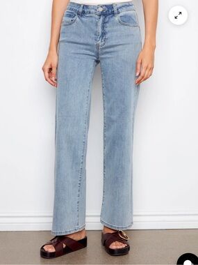CHARLIE B Chloe Wide Leg Jeans Light Blue Women’s Size 12 Style C5630J-431A